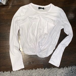 White cropped long sleeve